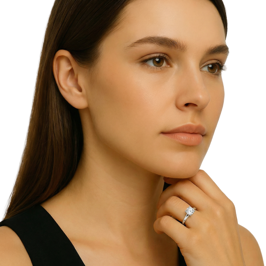 IMPERARI DIAMOND SOLITAIRE RING – WHITE GOLD