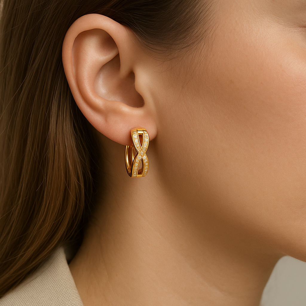 IMPERARI INFINITA – DIAMOND EARRINGS YELLOW GOLD