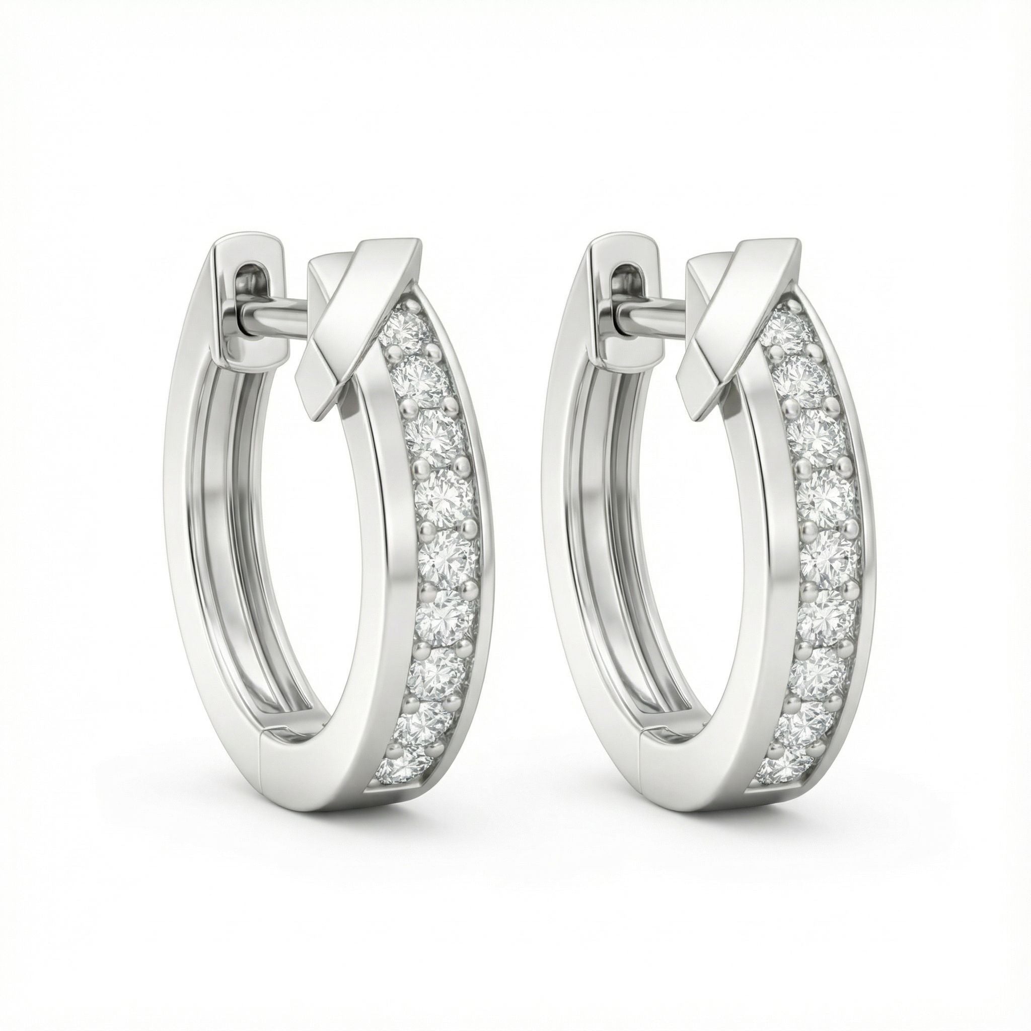 IMPERARI LA PRESENZA – CORE SOLID EARRINGS WHITE GOLD